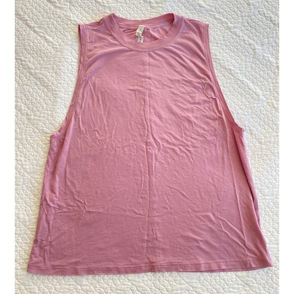 Lululemon athletica All Yours Boyfriend Tank Top Oversized Pima Tee Pink Taupe 8 - Picture 4 of 8